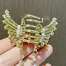 Watch junction Women Set of 2 Butterfly Shape Embellished Claw Clip image 4