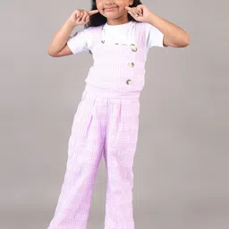 Nature Nook Kids Girls Checked Basic Jumpsuit-picture-16
