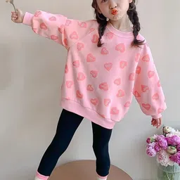 YK Girls Conversational Printed Long Sleeves Sweatshirt-image-45