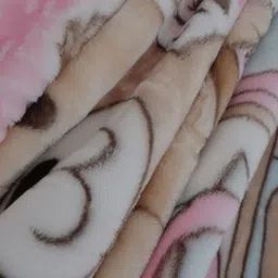 Threadwear Essential Series Pink Threads Silky Cartoon Characters Woollen 210 GSM Blanket image 2