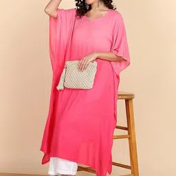 PinkTribe Women Solid Daily Kaftan Kurta-picture-36