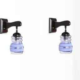 SOMIL Blue Glass Cylinder Printed Wall Lamps-picture-31