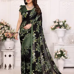 Ambuja International Floral Printed Saree-image-19