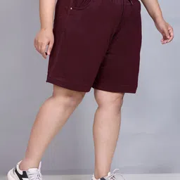 CUPID Women Plus Size Mid-Rise Regular Shorts image 3