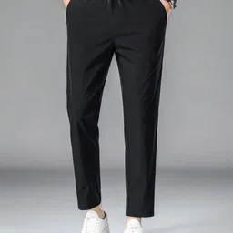 ogha Men Solid Black Track Pants-picture-23