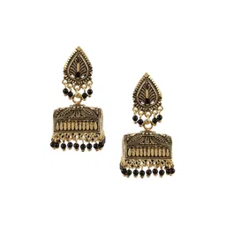Anouk Leaf Shaped Jhumkas Earrings image 3