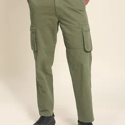 The Roadster Lifestyle Co. Men Pure Cotton Cargo Trousers-picture-38