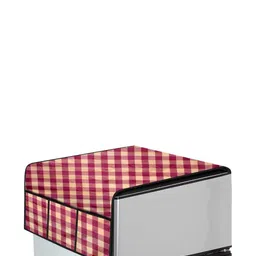The Furnishing Tree Maroon Plastic Refrigerator Cover image 4