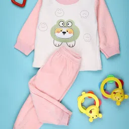 V-Mart Girls Printed Round Neck Pure Cotton T-Shirt With Jogger-picture-24