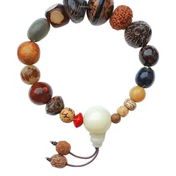 EDMIRIA Brown Wood Elasticated Bracelet image 1