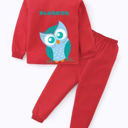 BLUSHES Kid Printed Pure Cotton Night Suit-picture-3