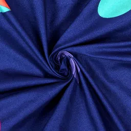 Homybees Navy Blue Geometric 220 TC Single Bedsheet with Pillow Covers image 4