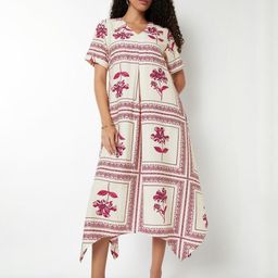 max Women Floral Printed A-Line Midi Dress-picture-16