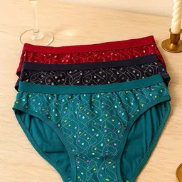 FiveFlag Pack of 3 Printed Mid-Rise Hipster Briefs-picture-49