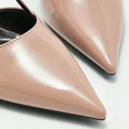 LUXY SHOE Women Pointed Toe Kitten Heel Mules With Buckles image 3