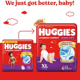 Huggies Complete Comfort Wonder Pants, India's Fastest Absorbing Diaper | XL Size, 56 Diapers image 2