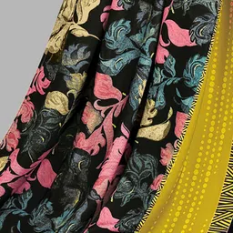 Simmu Floral Printed Pure Cotton Unstitched Dress Material image 2