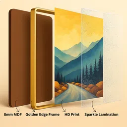 Myntra Elegant Homes Orange MDF Religious Wall Paintings image 3