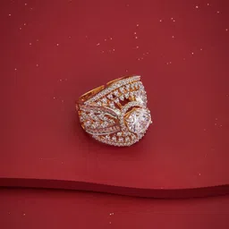 Kushal's Fashion Jewellery White Gold-Plated Party Zircon Finger Ring-picture-17