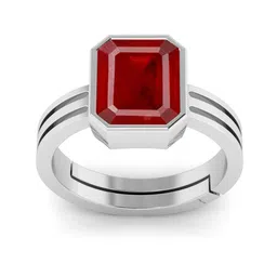 RRVGEM Silver Plated 10.50 Ratti Adjustable Ruby Ring-picture-28