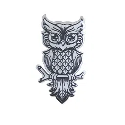 ADORN Stainless Steel Owl Shaped Minimal Brooch image 5