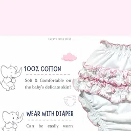 Fancy Walas Infant Girls Pack Of 3 Cotton Basic Briefs FW330_White_XL_PK03. image 2