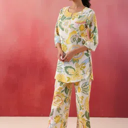 Kirrin Printed Round Neck Tunic With Trousers Co-Ords image 2