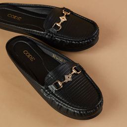 CODE by Lifestyle Women Textured Round Toe Horsebit Loafers-picture-29