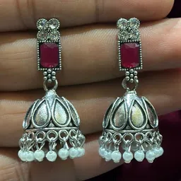 Anouk Dome Shaped Jhumkas Earrings image 2
