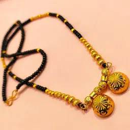 DIVYANSHI COLLECTION Gold Plated Tanmaniya Brass Mangalsutra image 2