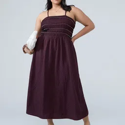 20Dresses Plus Size Smocked Detail Fit & Flare Midi Dress image 4