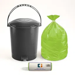 Kuber Industries 2 Pcs Grey Durable Dustbin With Garbage Covers - 10L-image-69