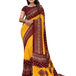 Moda Rapido Bandhani Poly Georgette Saree-picture-37