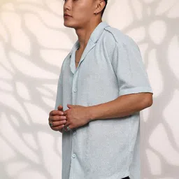 Campus Sutra Men Comfort Textured Opaque Casual Oversized Shirt image 3