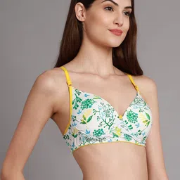 Samvar Yellow Cotton Non-Wired Non Padded Minimizer Bra image 4