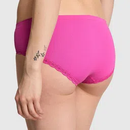 Victoria's Secret PINK Low-Rise Seamless Lace-Trim Stretchable Hipster Briefs 1124991514ET image 2