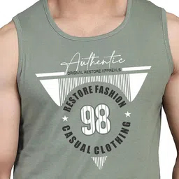 WOOSTRO Pack Of 2 Printed Sleeveless Innerwear Vests RS26 CMB (98 MAROON) (98 LGTGREEN) image 5