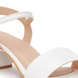 POPPYPINK Striped Stiletto Sandals with Buckles image 3