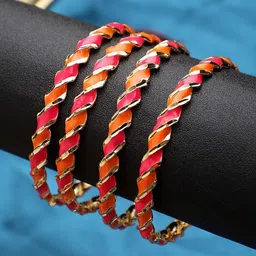 leshya Set of 4 Meenakari Bangle-picture-14