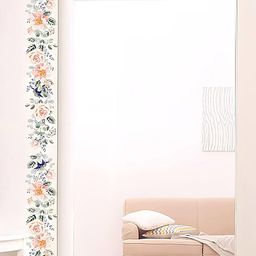 Asian royal Pink & Green Floral and Botanical Printed Water Proof Wall Sticker-picture-41