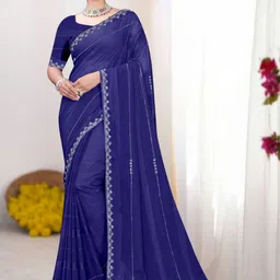 DESI RIWAAZ Embellished Zari Pure Georgette Fashion Saree-picture-45