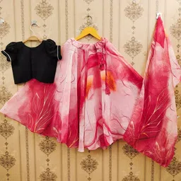 Sangria Girls Printed V-Neck Flared Lehenga Choli image 5