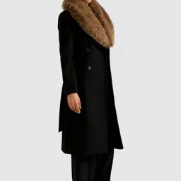 Forever New Women Shawl Collar Long Sleeve Overcoat image 4
