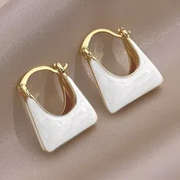 DIVASTRI Geometric Half Hoop Earrings image 5