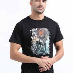 THE BEETEL HOUSE Men Graphic Printed Round Neck Cotton T-shirt image 2