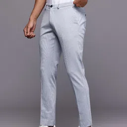 Louis Philippe Ath.Work Men Comfy Tapered Fit Casual Trousers image 4