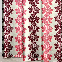 Aura Pink 2 Pieces Window Curtains image 2
