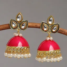 fabula Dome Shaped Jhumkas Earrings-picture-34