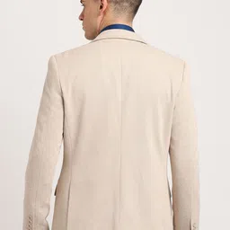 Turtle Men Knitted Solid Grey Casual Blazer image 2