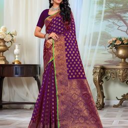 Anouk Rustic Woven Design Zari Banarasi Saree-picture-36